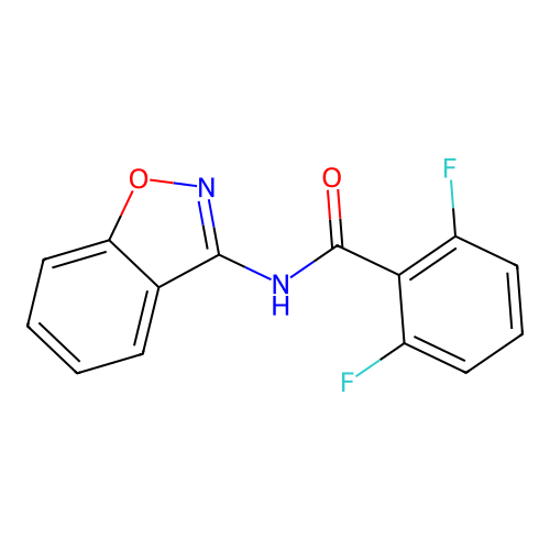 N-(1,2-benzoxazol-3-yl)-2,6-difluorobenzamide structure