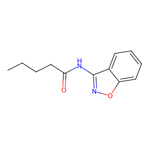 N-(1,2-benzoxazol-3-yl)pentanamide structure