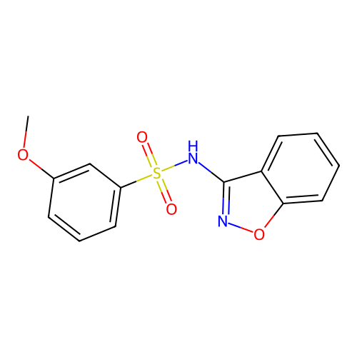 N-(1,2-benzoxazol-3-yl)-3-methoxybenzenesulfonamide structure