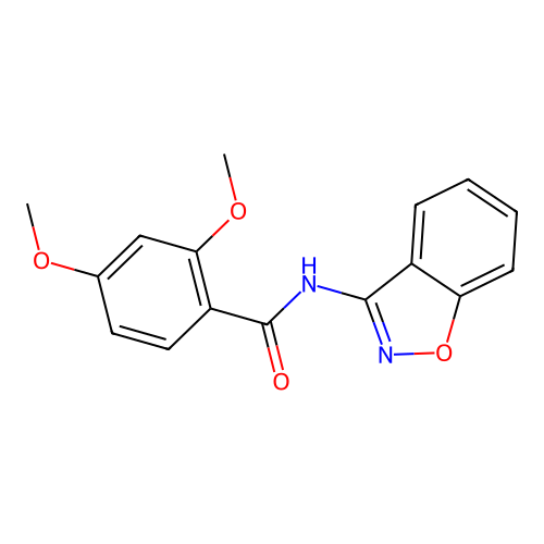 N-(1,2-benzoxazol-3-yl)-2,4-dimethoxybenzamide structure