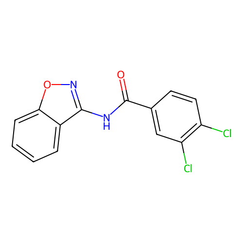 N-(1,2-benzoxazol-3-yl)-3,4-dichlorobenzamide structure