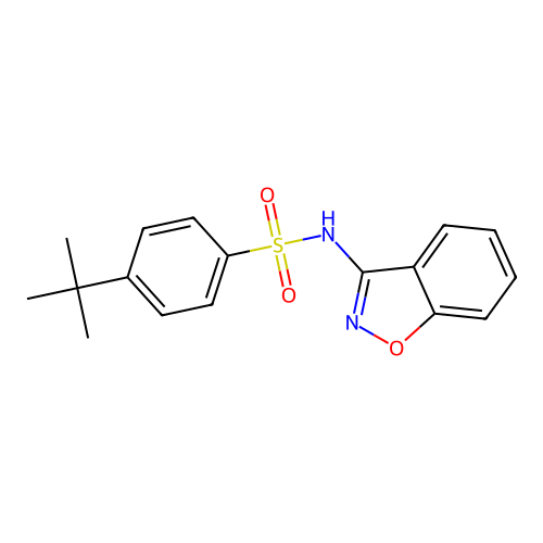 N-(1,2-benzoxazol-3-yl)-4-tert-butylbenzenesulfonamide structure