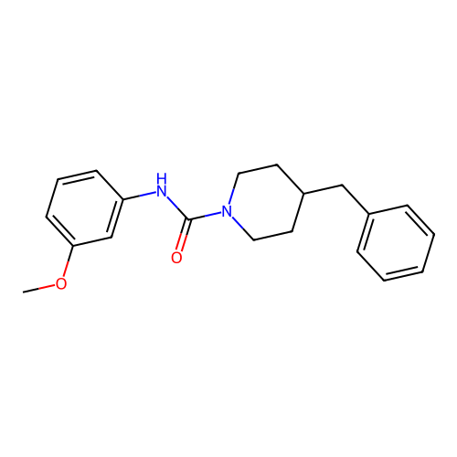4-benzyl-N-(3-methoxyphenyl)piperidine-1-carboxamide structure