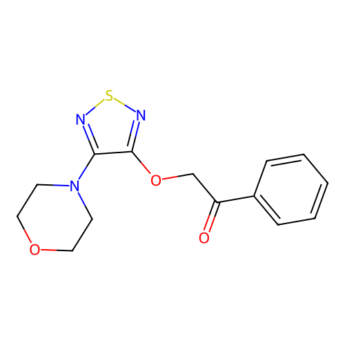 2-[(4-Morpholin-4-yl-1,2,5-thiadiazol-3-yl)oxy]-1-phenylethanone structure