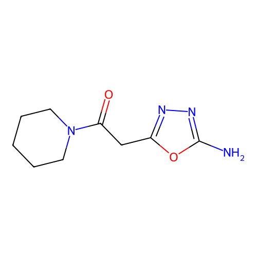 2-(5-Amino-1,3,4-oxadiazol-2-yl)-1-piperidin-1-ylethanone structure