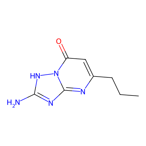 2-amino-5-propyl-3H,7H-[1,2,4]triazolo[1,5-a]pyrimidin-7-one structure