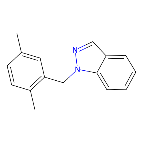 1-(2,5-dimethylbenzyl)-1H-indazole structure