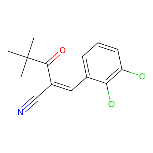 2-[(2,3-Dichlorophenyl)methylidene]-4,4-dimethyl-3-oxopentanenitrile structure