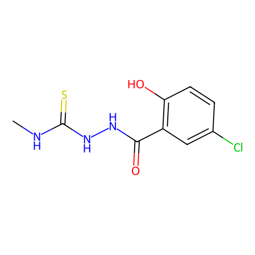 2-(5-chloro-2-hydroxybenzoyl)-N-methylhydrazinecarbothioamide structure