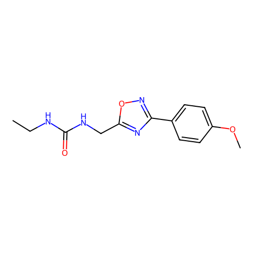 1-Ethyl-3-[[3-(4-methoxyphenyl)-1,2,4-oxadiazol-5-yl]methyl]urea structure