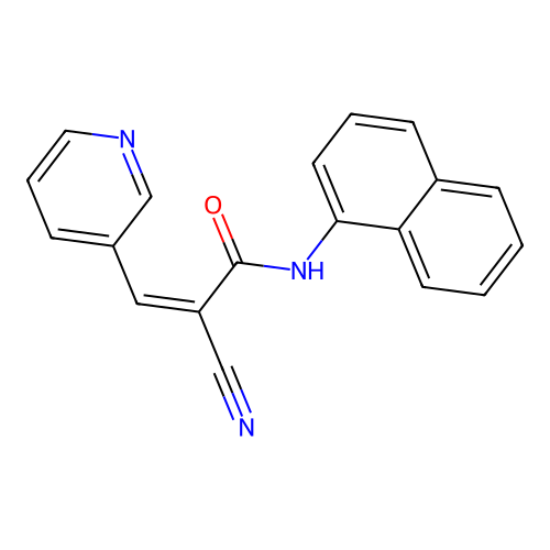 2-cyano-N-(naphthalen-1-yl)-3-(pyridin-3-yl)prop-2-enamide structure