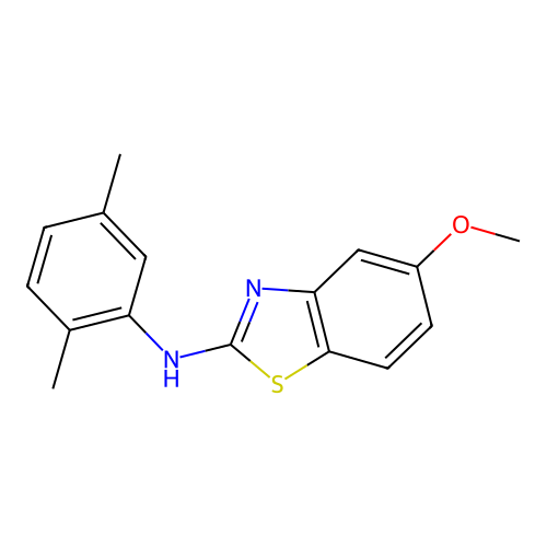 N-(2,5-dimethylphenyl)-5-methoxy-1,3-benzothiazol-2-amine structure