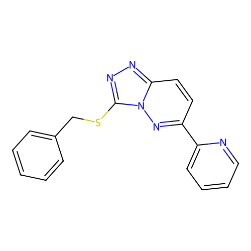 3-Benzylsulfanyl-6-pyridin-2-yl-[1,2,4]triazolo[4,3-b]pyridazine structure