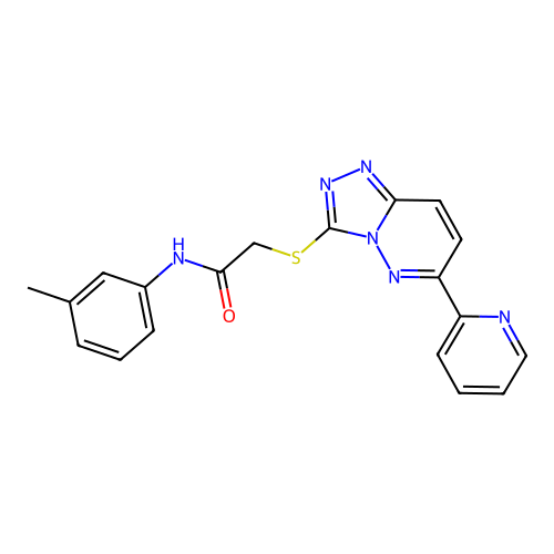 N-(3-methylphenyl)-2-{[6-(pyridin-2-yl)-[1,2,4]triazolo[4,3-b]pyridazin-3-yl]sulfanyl}acetamide structure