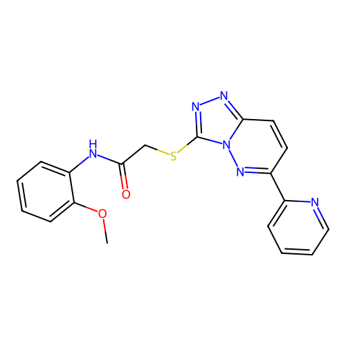 N-(2-methoxyphenyl)-2-((6-(pyridin-2-yl)-[1,2,4]triazolo[4,3-b]pyridazin-3-yl)thio)acetamide structure