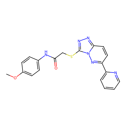 N-(4-methoxyphenyl)-2-{[6-(pyridin-2-yl)-[1,2,4]triazolo[4,3-b]pyridazin-3-yl]sulfanyl}acetamide structure