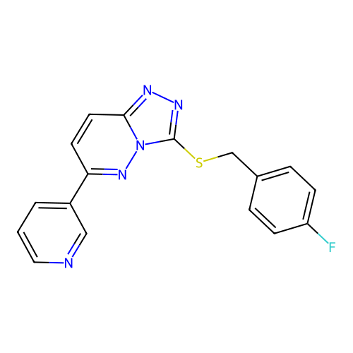 3-((4-Fluorobenzyl)thio)-6-(pyridin-3-yl)-[1,2,4]triazolo[4,3-b]pyridazine structure