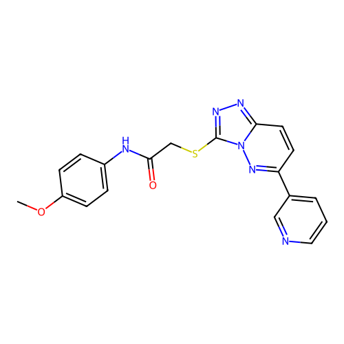N-(4-methoxyphenyl)-2-{[6-(pyridin-3-yl)-[1,2,4]triazolo[4,3-b]pyridazin-3-yl]sulfanyl}acetamide structure
