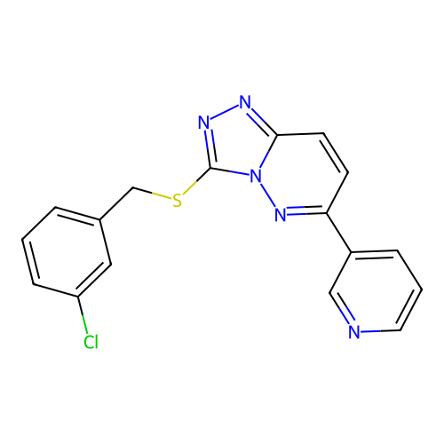 3-((3-Chlorobenzyl)thio)-6-(pyridin-3-yl)-[1,2,4]triazolo[4,3-b]pyridazine structure