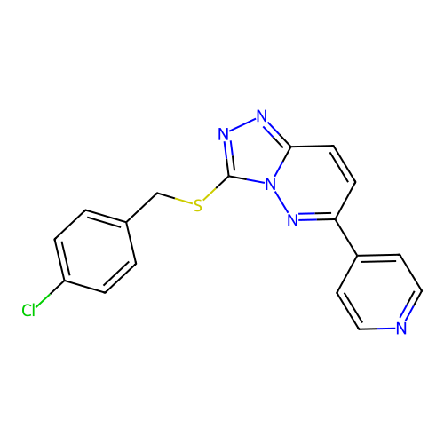 3-((4-Chlorobenzyl)thio)-6-(pyridin-4-yl)-[1,2,4]triazolo[4,3-b]pyridazine structure