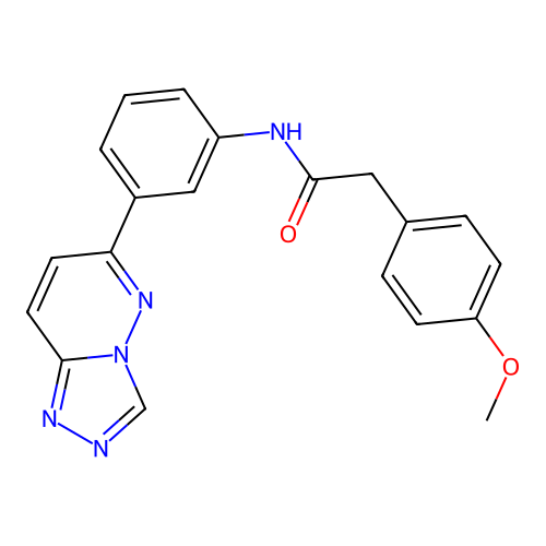 2-(4-methoxyphenyl)-N-(3-{[1,2,4]triazolo[4,3-b]pyridazin-6-yl}phenyl)acetamide structure