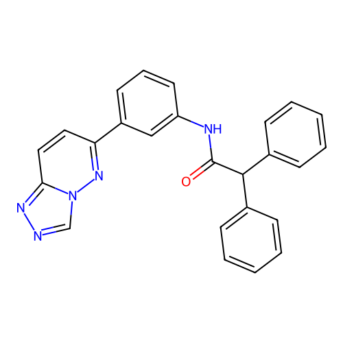 2,2-diphenyl-N-[3-([1,2,4]triazolo[4,3-b]pyridazin-6-yl)phenyl]acetamide structure