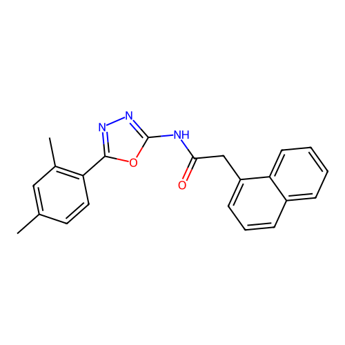 N-[5-(2,4-dimethylphenyl)-1,3,4-oxadiazol-2-yl]-2-(naphthalen-1-yl)acetamide structure