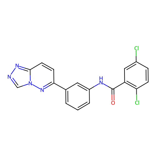 2,5-dichloro-N-(3-{[1,2,4]triazolo[4,3-b]pyridazin-6-yl}phenyl)benzamide structure