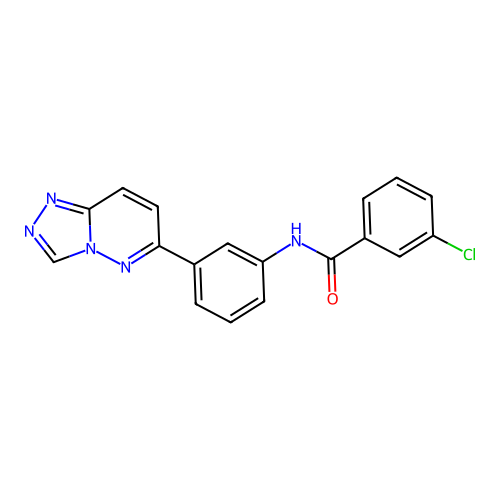 3-chloro-N-[3-([1,2,4]triazolo[4,3-b]pyridazin-6-yl)phenyl]benzamide structure