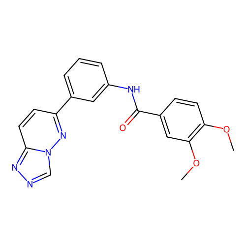 3,4-dimethoxy-N-(3-{[1,2,4]triazolo[4,3-b]pyridazin-6-yl}phenyl)benzamide structure