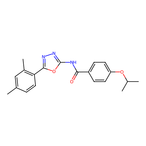 N-(5-(2,4-dimethylphenyl)-1,3,4-oxadiazol-2-yl)-4-isopropoxybenzamide structure