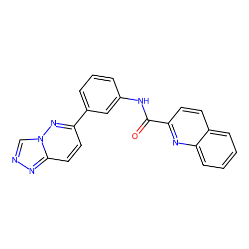 N-(3-([1,2,4]triazolo[4,3-b]pyridazin-6-yl)phenyl)quinoline-2-carboxamide structure