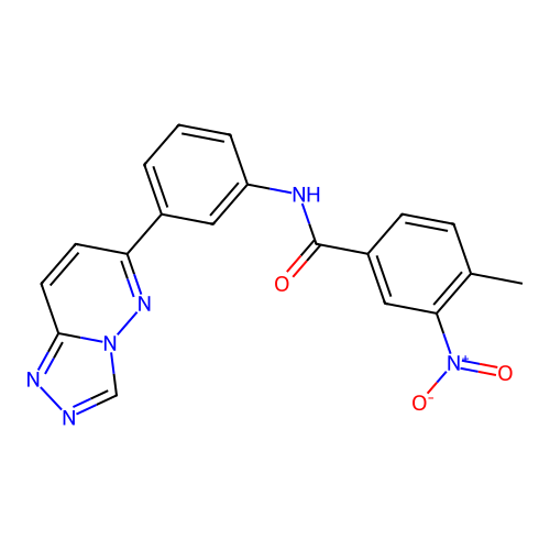 4-methyl-3-nitro-N-(3-{[1,2,4]triazolo[4,3-b]pyridazin-6-yl}phenyl)benzamide structure