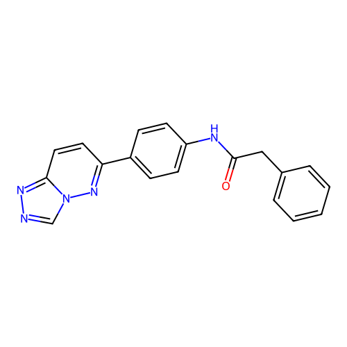 N-(4-([1,2,4]triazolo[4,3-b]pyridazin-6-yl)phenyl)-2-phenylacetamide structure