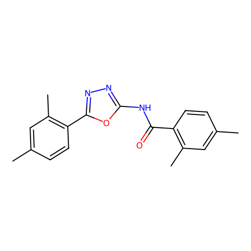 N-[5-(2,4-dimethylphenyl)-1,3,4-oxadiazol-2-yl]-2,4-dimethylbenzamide structure