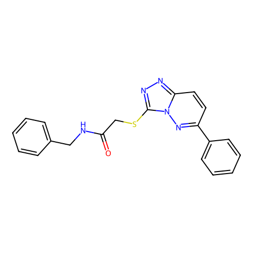 N-benzyl-2-((6-phenyl-[1,2,4]triazolo[4,3-b]pyridazin-3-yl)thio)acetamide structure