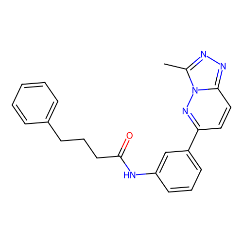 N-(3-(3-methyl-[1,2,4]triazolo[4,3-b]pyridazin-6-yl)phenyl)-4-phenylbutanamide structure