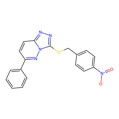 3-((4-Nitrobenzyl)thio)-6-phenyl-[1,2,4]triazolo[4,3-b]pyridazine structure