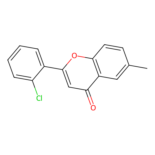 4H-1-Benzopyran-4-one, 2-(2-chlorophenyl)-6-methyl- structure