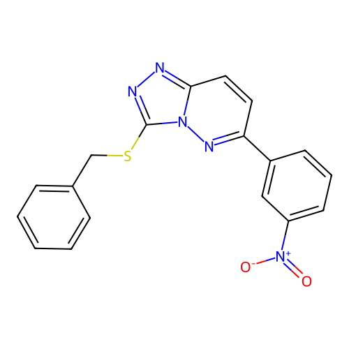 3-(Benzylthio)-6-(3-nitrophenyl)-[1,2,4]triazolo[4,3-b]pyridazine structure