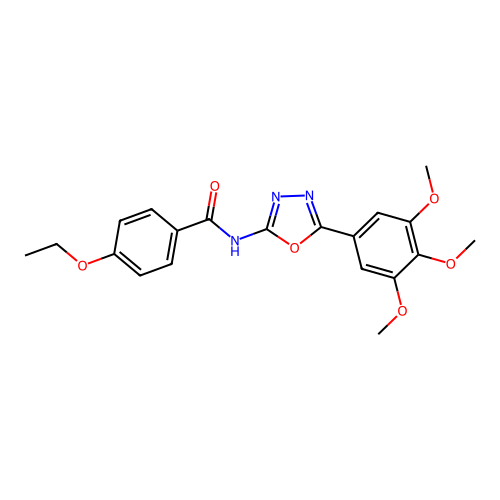 4-ethoxy-N-[5-(3,4,5-trimethoxyphenyl)-1,3,4-oxadiazol-2-yl]benzamide structure