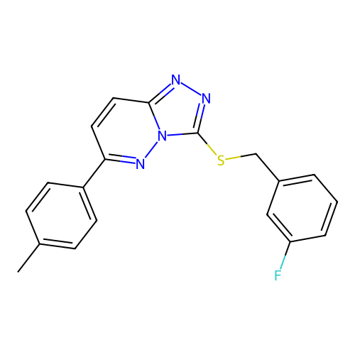 3-((3-Fluorobenzyl)thio)-6-(p-tolyl)-[1,2,4]triazolo[4,3-b]pyridazine structure