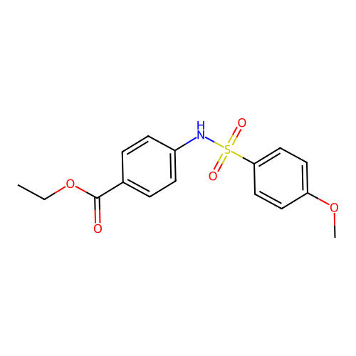 Ethyl 4-{[(4-methoxyphenyl)sulfonyl]amino}benzoate structure