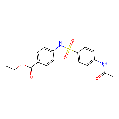 Ethyl 4-[(4-acetamidophenyl)sulfonylamino]benzoate structure
