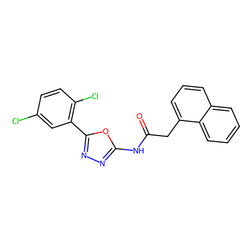 N-[5-(2,5-dichlorophenyl)-1,3,4-oxadiazol-2-yl]-2-(naphthalen-1-yl)acetamide structure