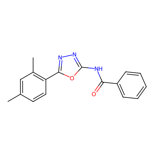 N-[5-(2,4-dimethylphenyl)-1,3,4-oxadiazol-2-yl]benzamide structure