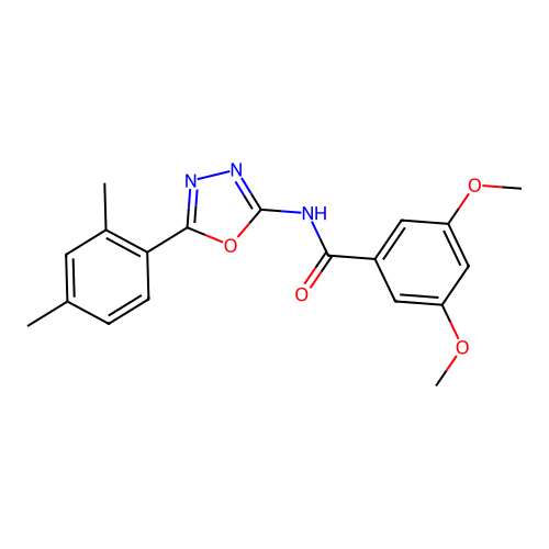 N-[5-(2,4-dimethylphenyl)-1,3,4-oxadiazol-2-yl]-3,5-dimethoxybenzamide structure