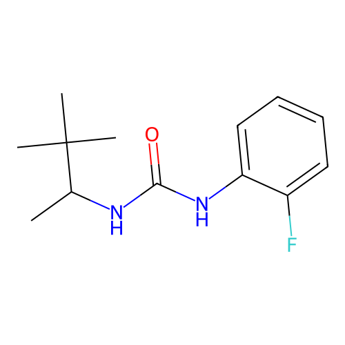 1-(3,3-Dimethylbutan-2-yl)-3-(2-fluorophenyl)urea structure