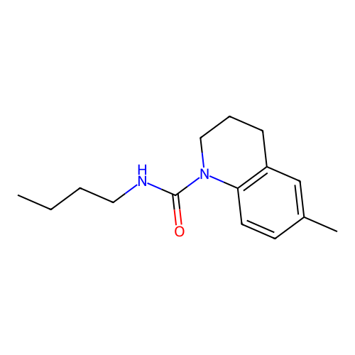 N-butyl-6-methyl-3,4-dihydro-2H-quinoline-1-carboxamide structure