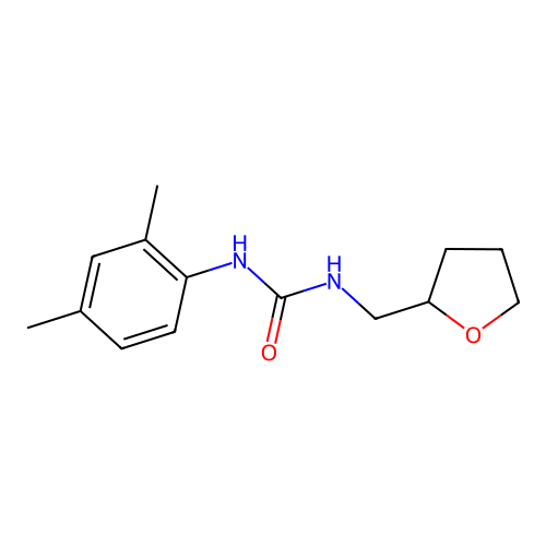 1-(2,4-Dimethylphenyl)-3-(oxolan-2-ylmethyl)urea structure